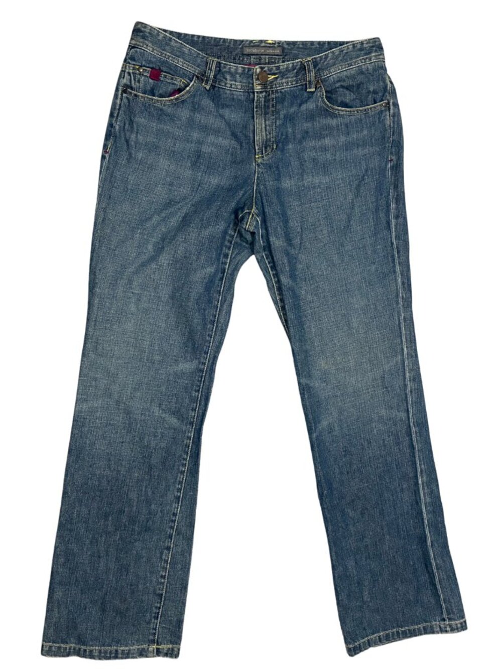 Liz Claiborne The Slim Jean Women's Size 12 Straight Leg Jeans Medium Wash Denim